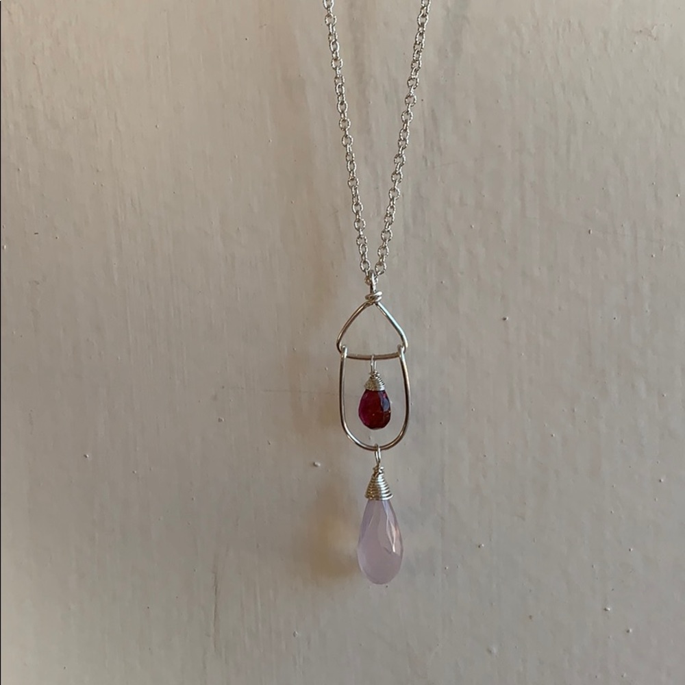 Watermelon Tourmaline and Rose Quartz Duo